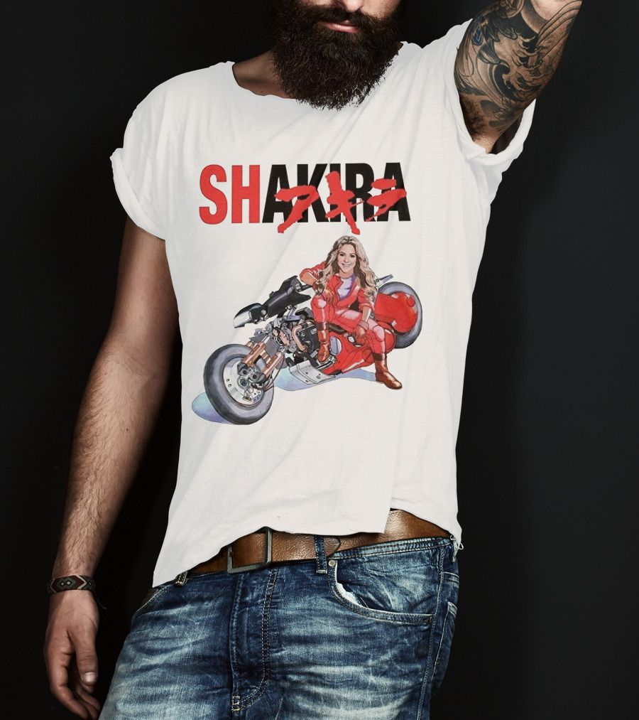 SHAKIRA Akira Anime Motorcycle Rider T-Shirt