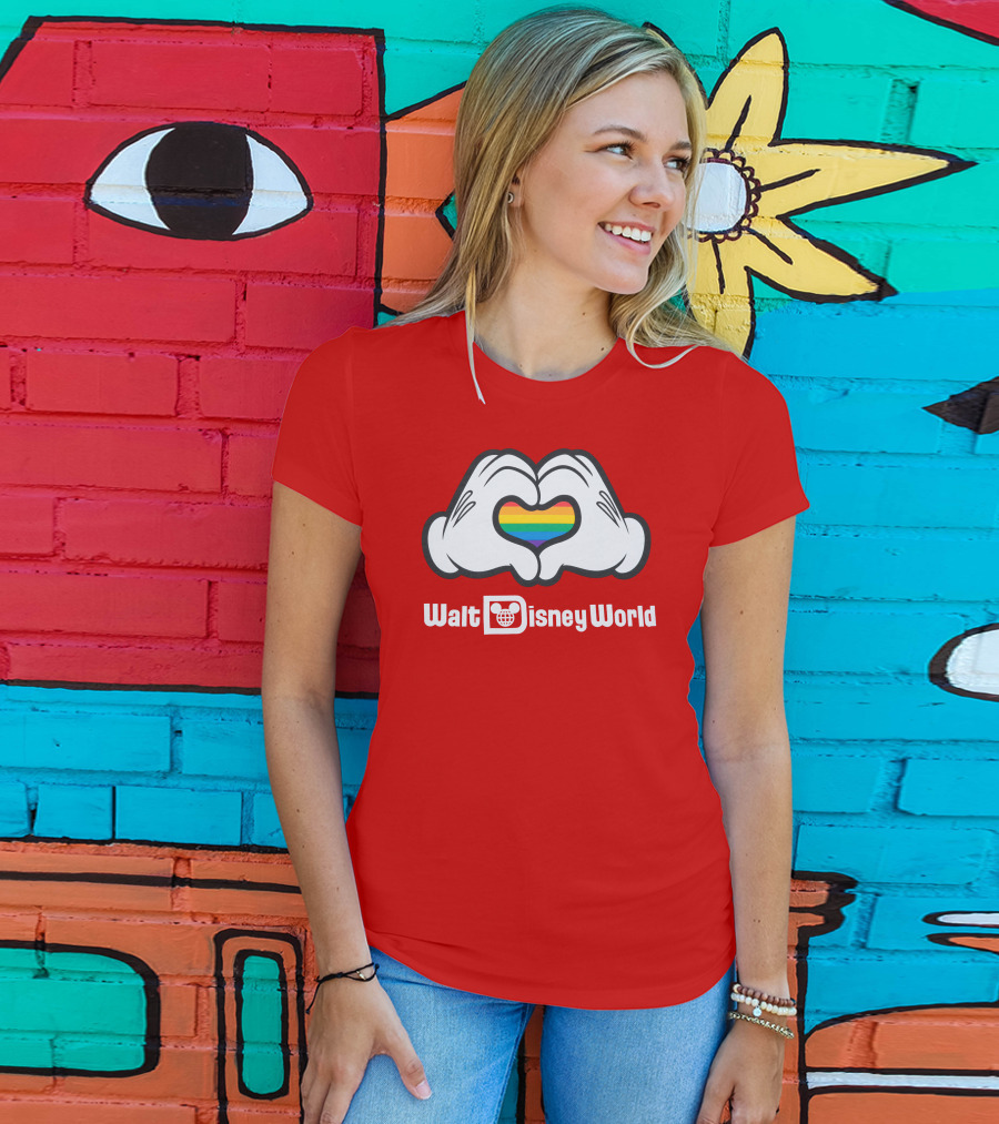 Walt Disney World Pride Heart Hands Rainbow T-Shirt