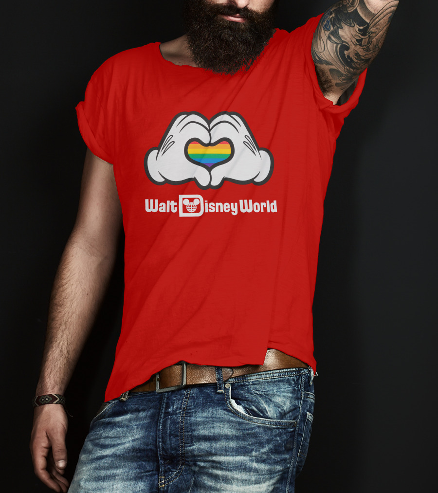 Walt Disney World Pride Heart Hands Rainbow T-Shirt