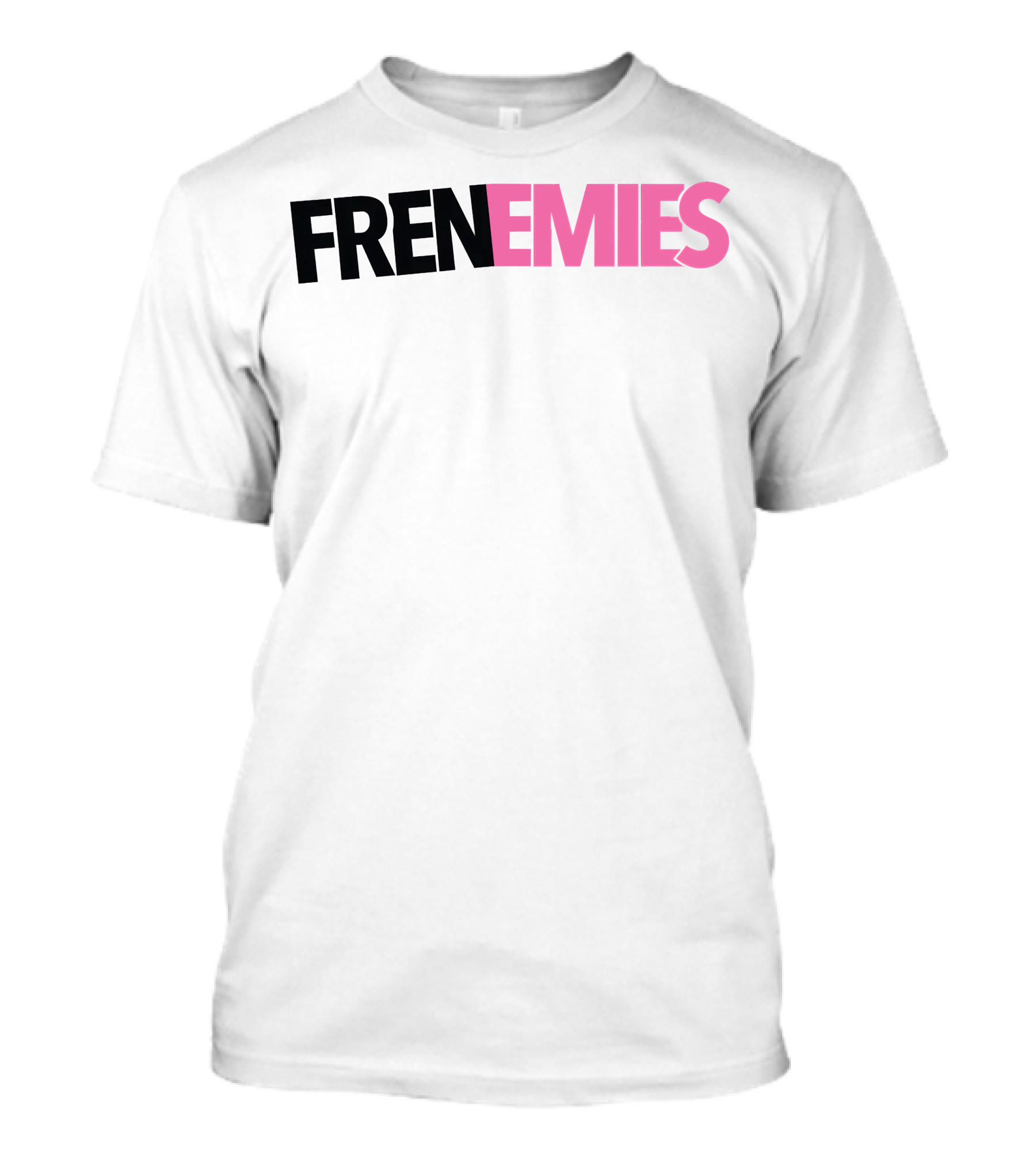 H3 Frenemies Pink And Black Text Logo Merch T-Shirt