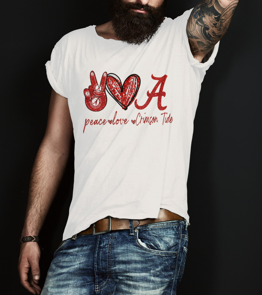 Peace Love Crimson Tide T-Shirt