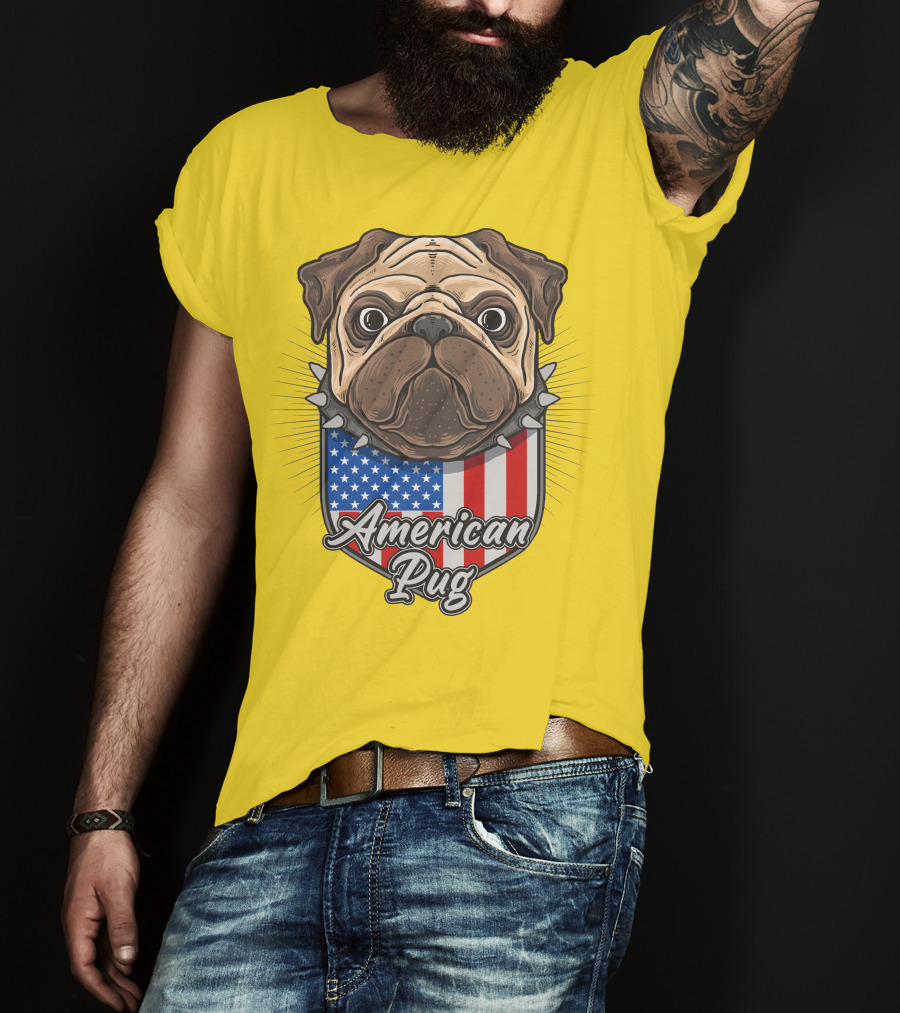American Pug Bulldog USA T-Shirt