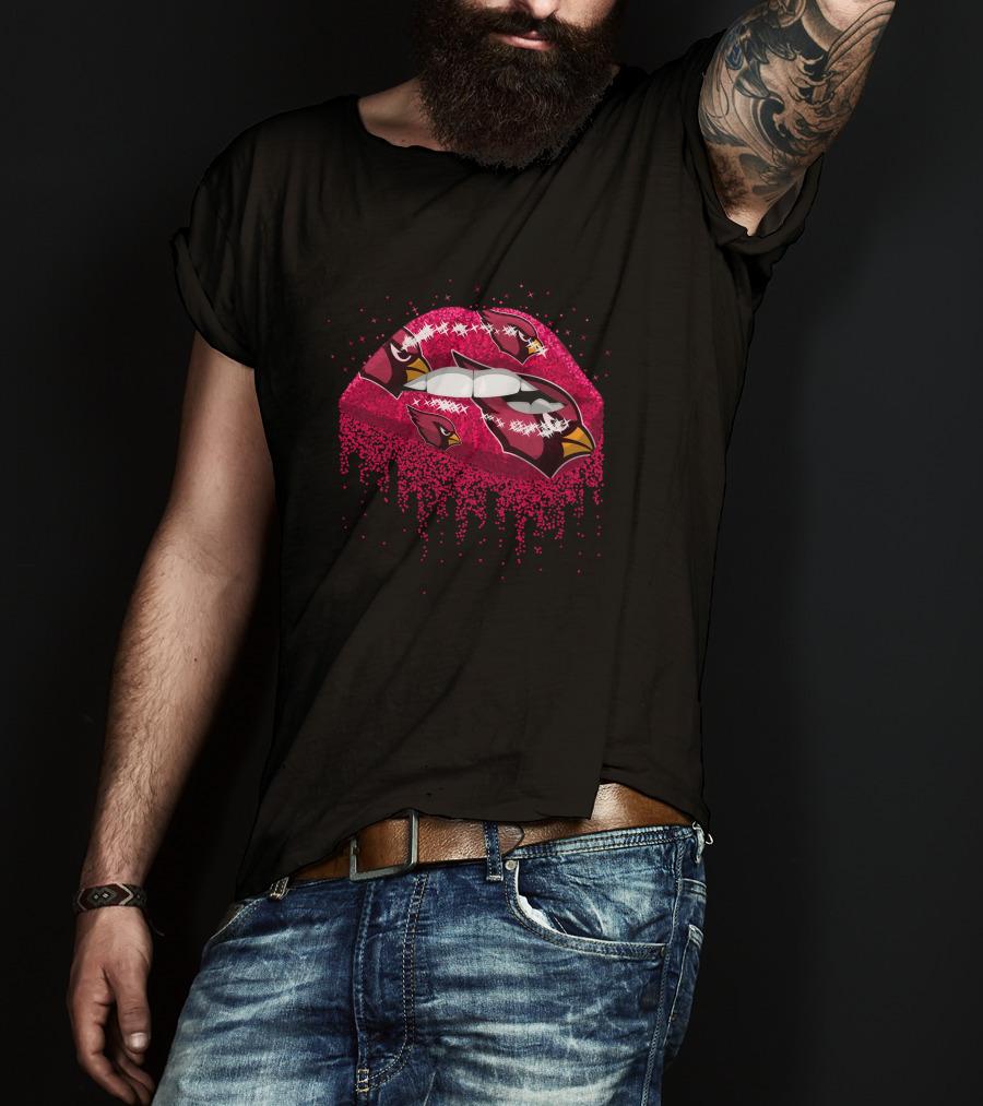 Arizona Cardinals Logo Lips T-Shirt
