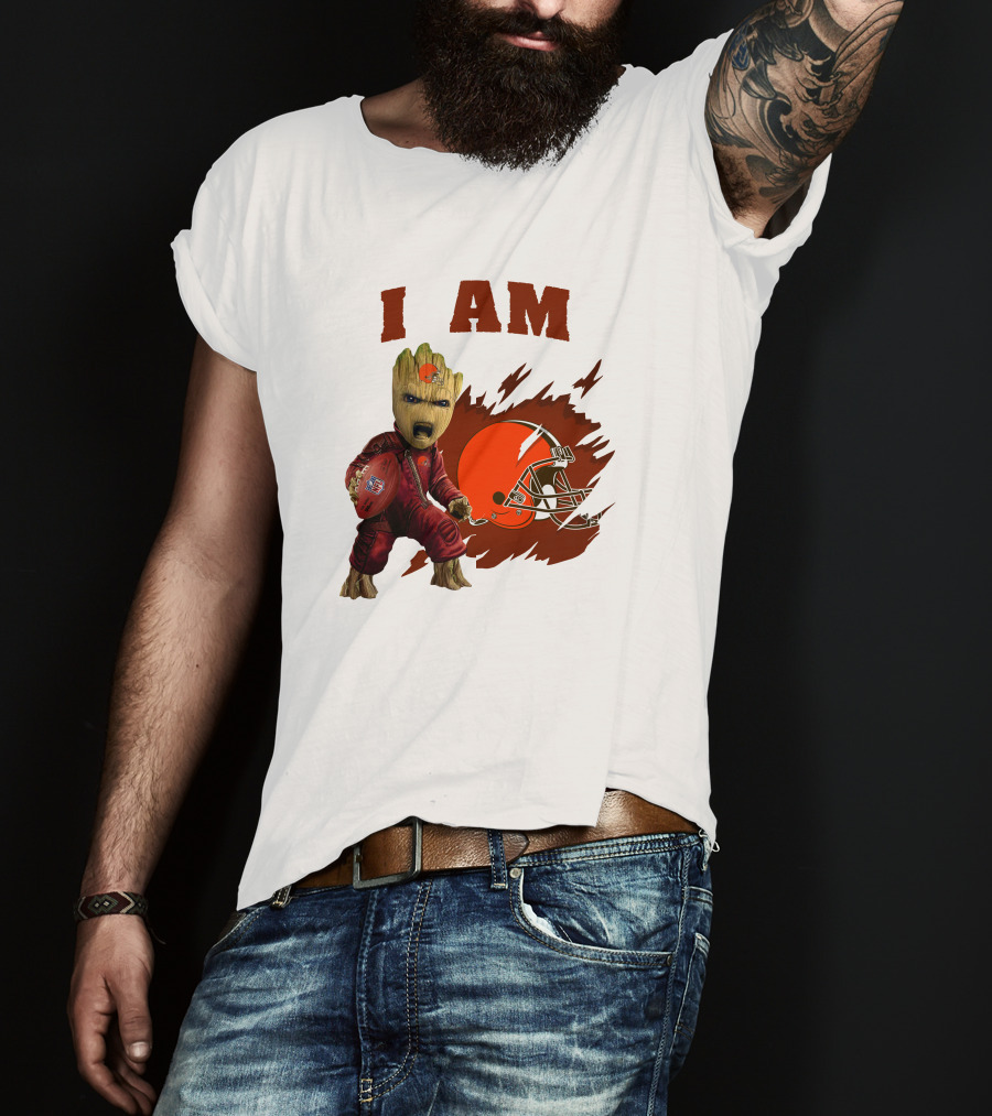 I Am Groot Cleveland Browns Football Character T-Shirt