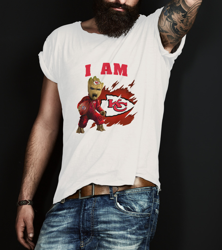 I Am Groot Kansas City Chiefs KC Football Fan Groot T-Shirt