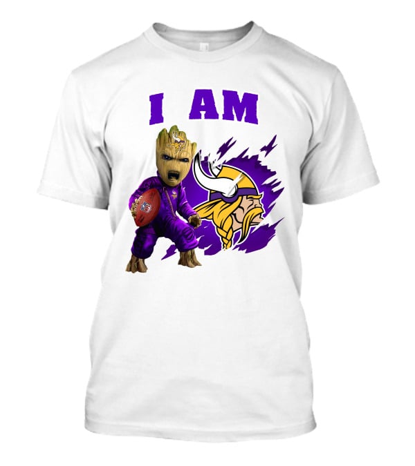 I Am Groot Minnesota Vikings Football Character T-Shirt