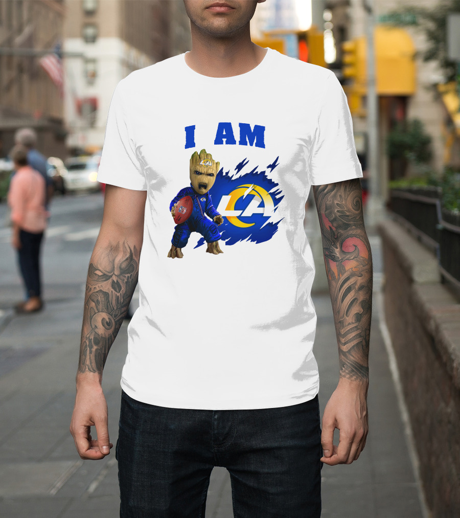 I Am Groot Los Angeles Rams LA Football T-Shirt