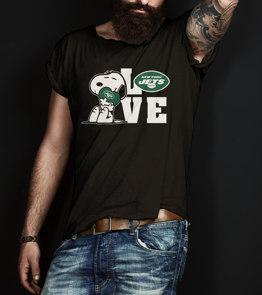 Snoopy Love New York Jets Football T-Shirt