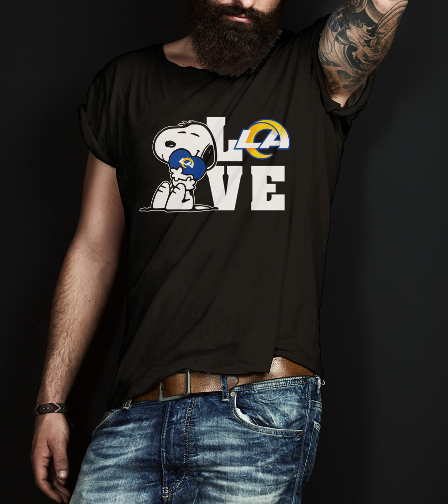Snoopy Los Angeles Rams Love T-Shirt
