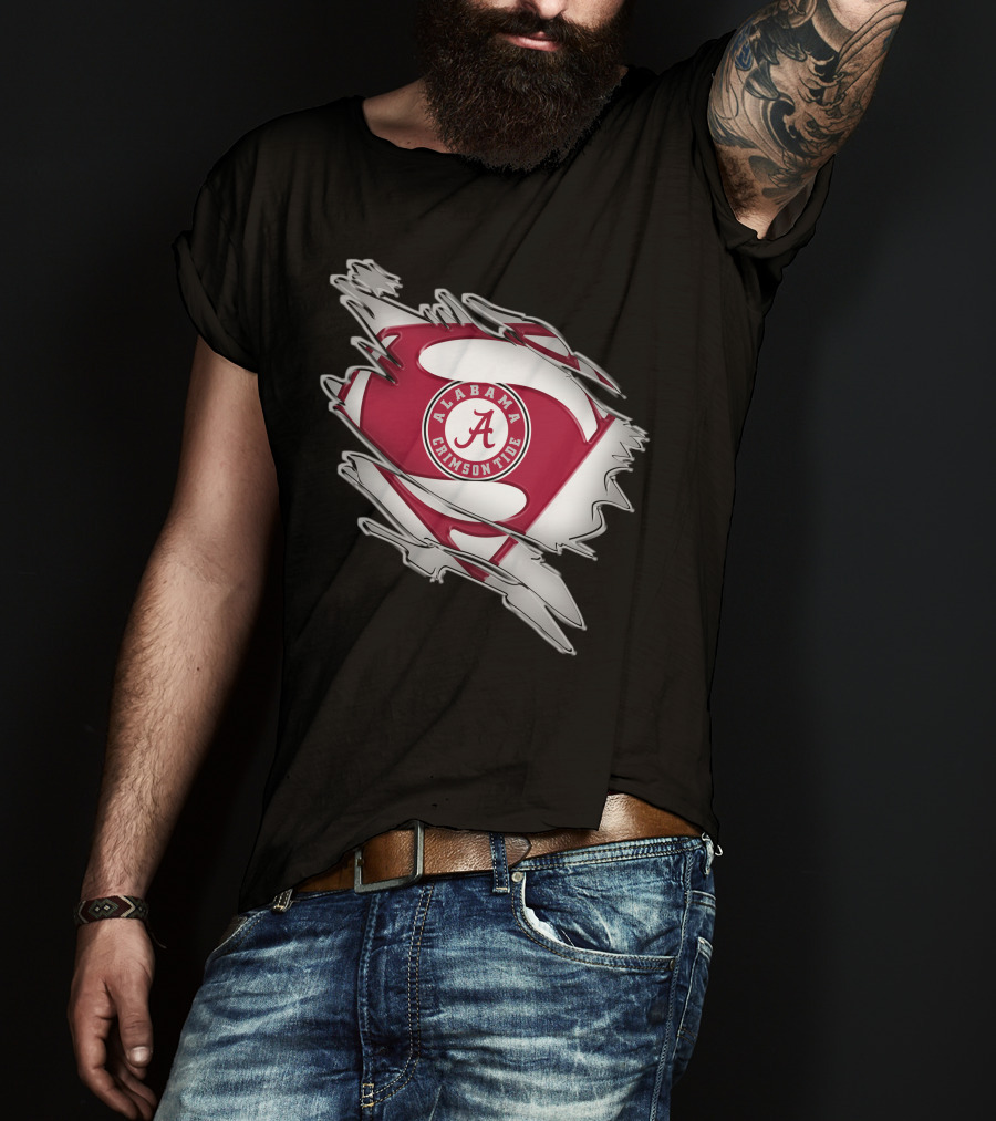 Alabama Crimson Tide Super Man T-Shirt