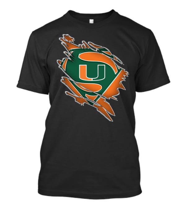 Miami Hurricanes Superman T-Shirt
