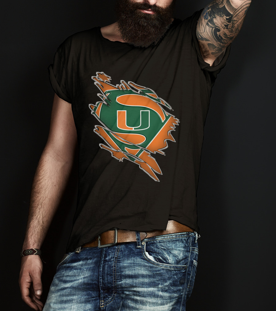 Miami Hurricanes Superman T-Shirt