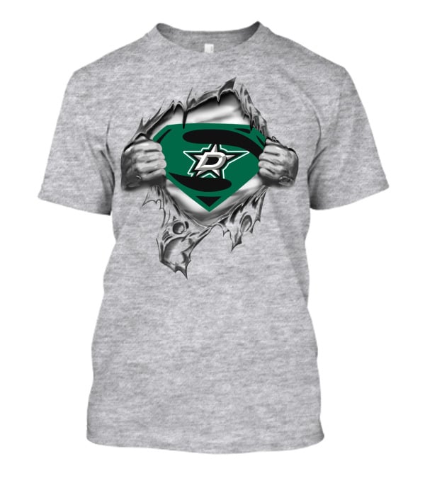 Dallas Stars Superman Logo Power Unleashed T-Shirt