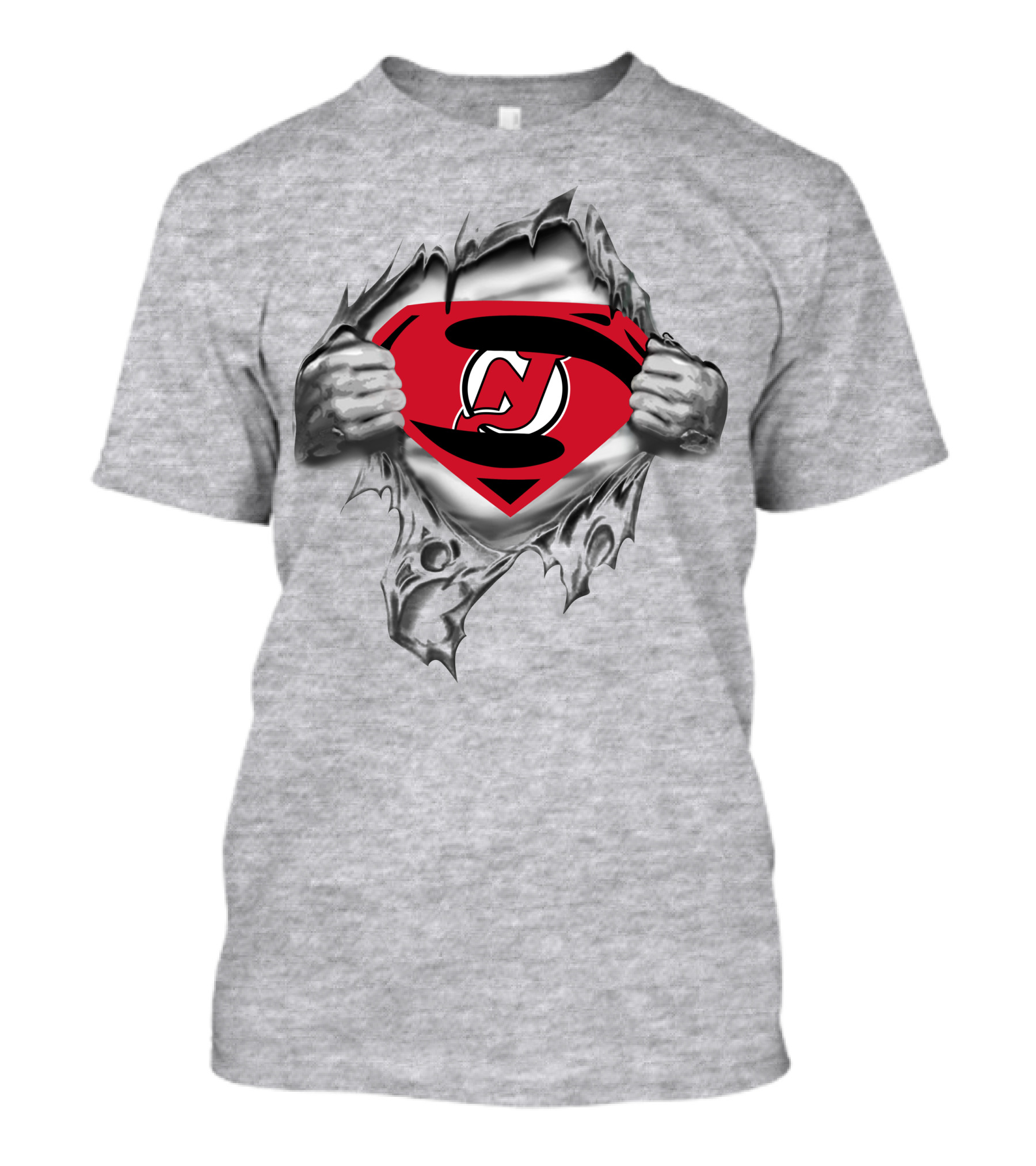 New Jersey Devils Superman Logo Transformation T-Shirt