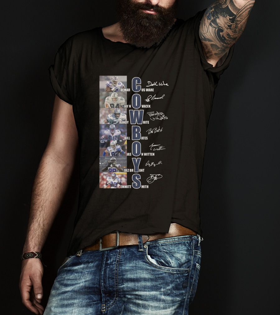 Cowboys Demar Ware Jay Novacek Randy White Bill Bates Jason Witten Dez Bryant Emmitt Smith T-Shirt