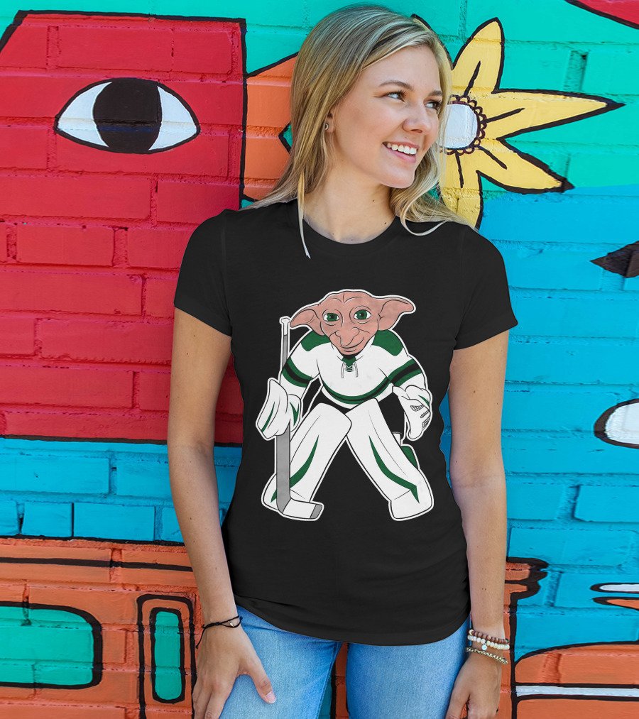 Spittin Chiclets D Goalie Hockey Creature Playing Goaltender T-Shirt