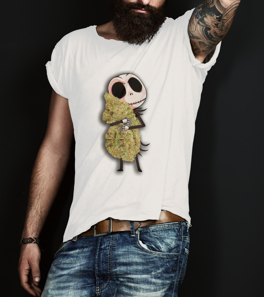 Jack Skellington Hug Cannabis T-Shirt