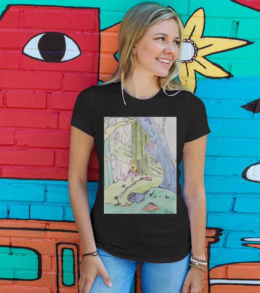 The Colored Forest Mysterious Path In Enchanted Woods T-Shirt
