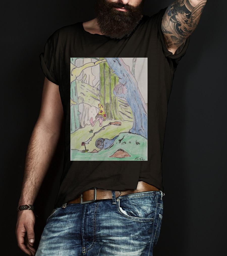 The Colored Forest Mysterious Path In Enchanted Woods T-Shirt