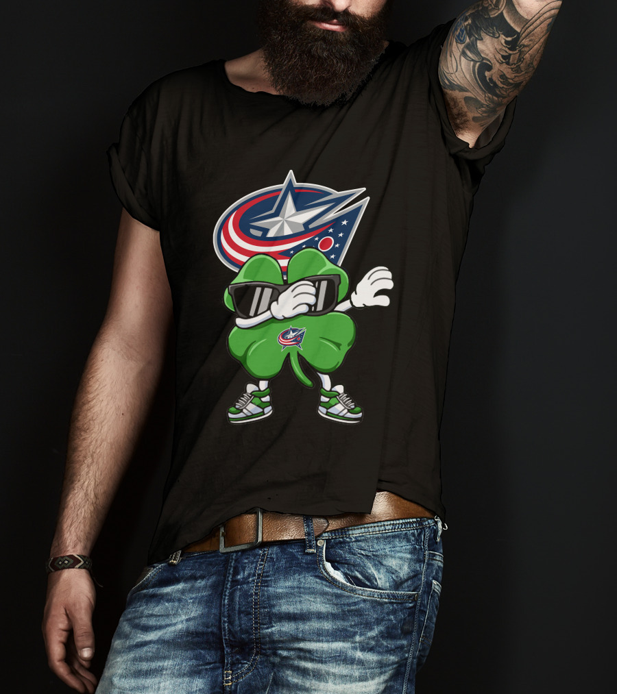Columbus Blue Jackets Shamrock Dab T-Shirt