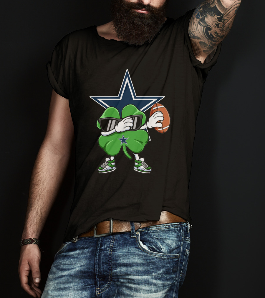 Dallas Cowboys Shamrock Football Star T-Shirt