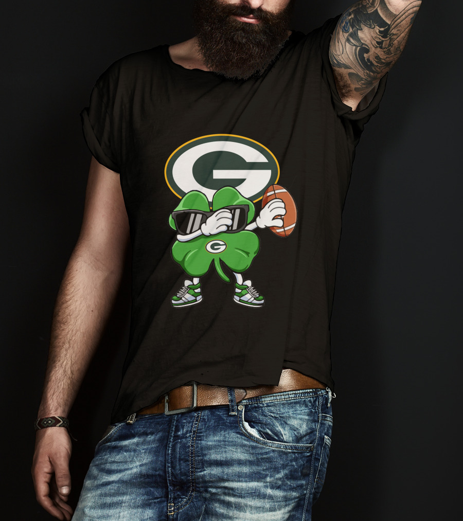 Green Bay Packers Shamrock Football Character T-Shirt