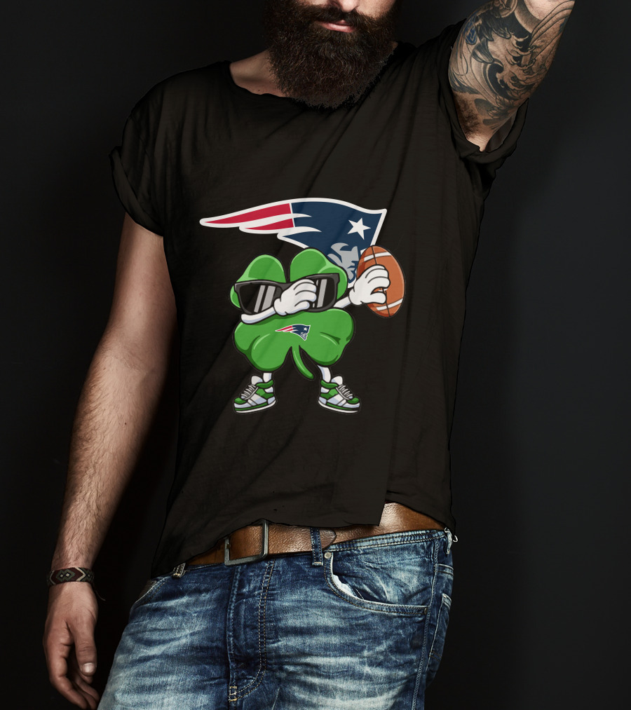 Patriots Football Shamrock Dab T-Shirt