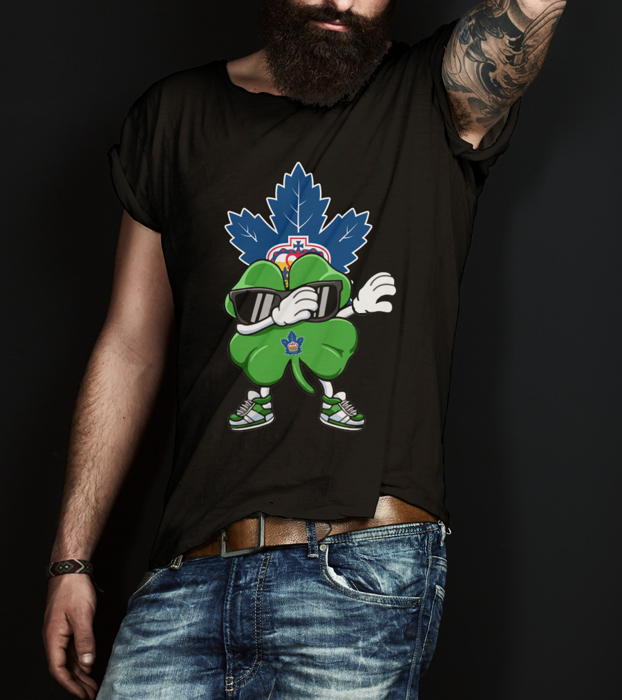 Toronto Marlies Clover Leaf Mascot With Sunglasses And Sneakers T-Shirt