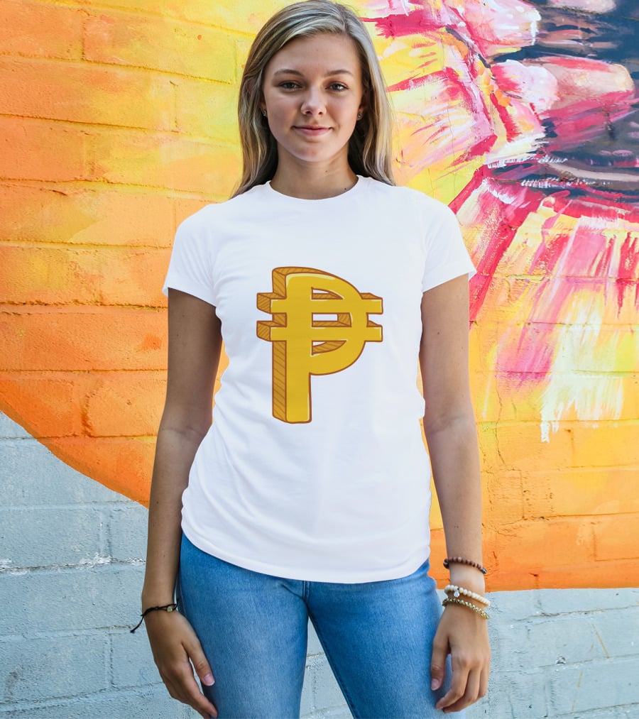 Peso Currency Symbol Philippines Gold T-Shirt
