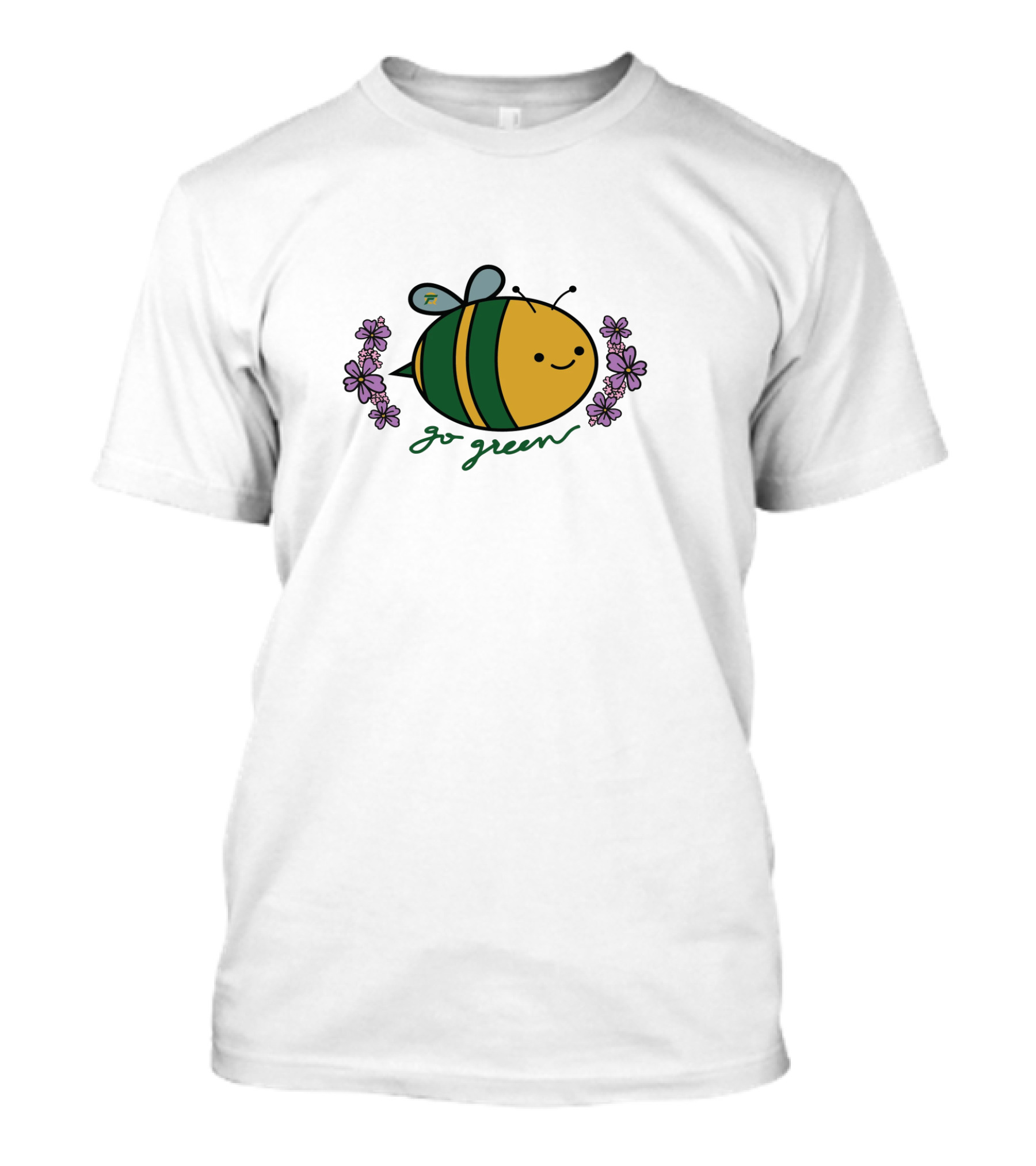 Go Green FlyQuest Bee With Flowers T-Shirt