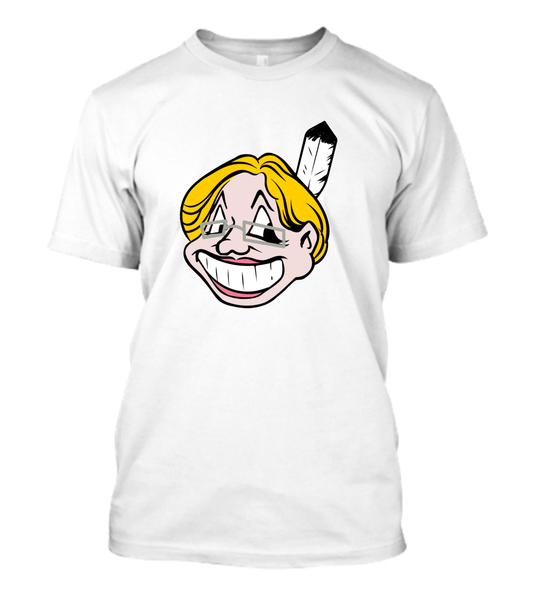 Warren Pocahontas Parody Caricature Feather T-Shirt