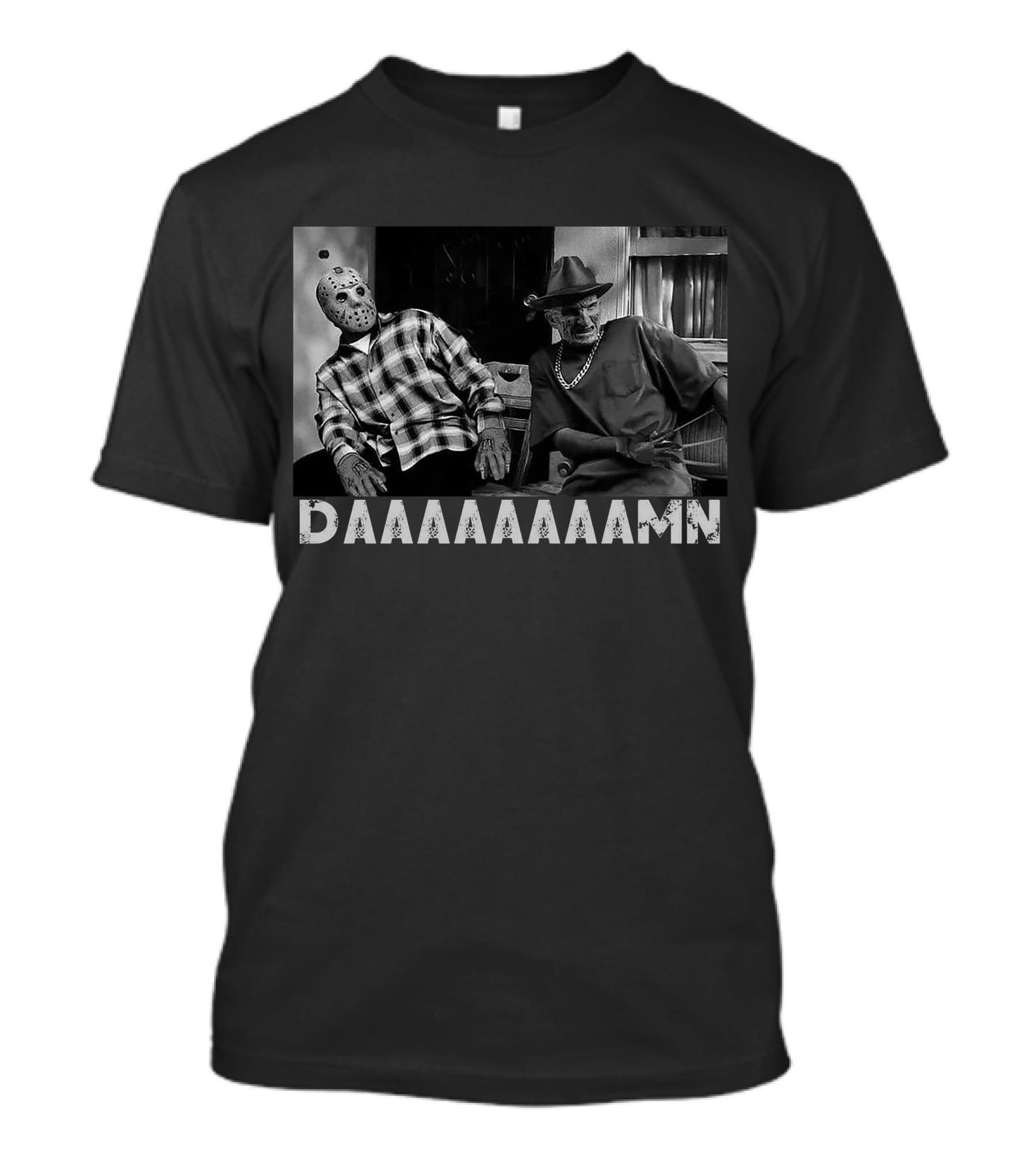Slashers Daaaaaaamn Jason Voorhees And Freddy Krueger Reaction Scene T-Shirt