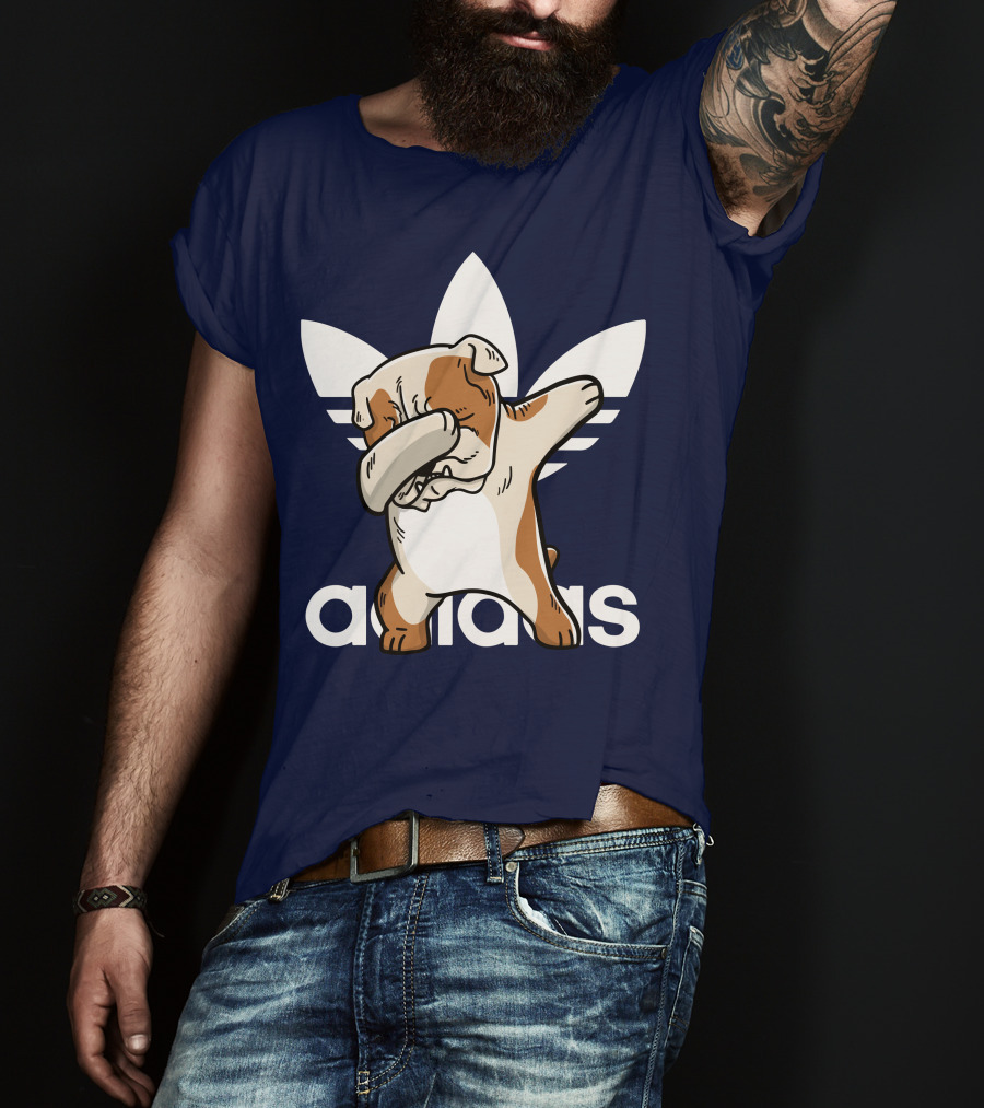 Dabbing English Bulldog Funny Parody 002 T-Shirt