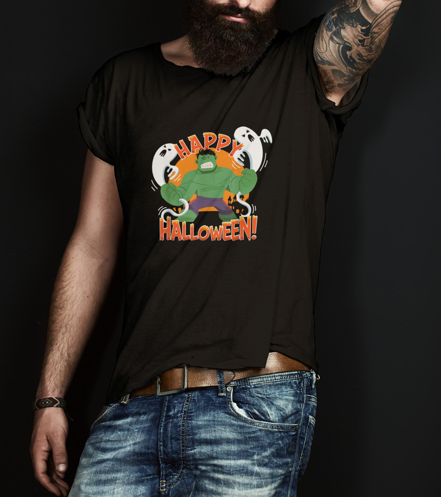 Marvel Hulk Happy Halloween Ghosts T-Shirt
