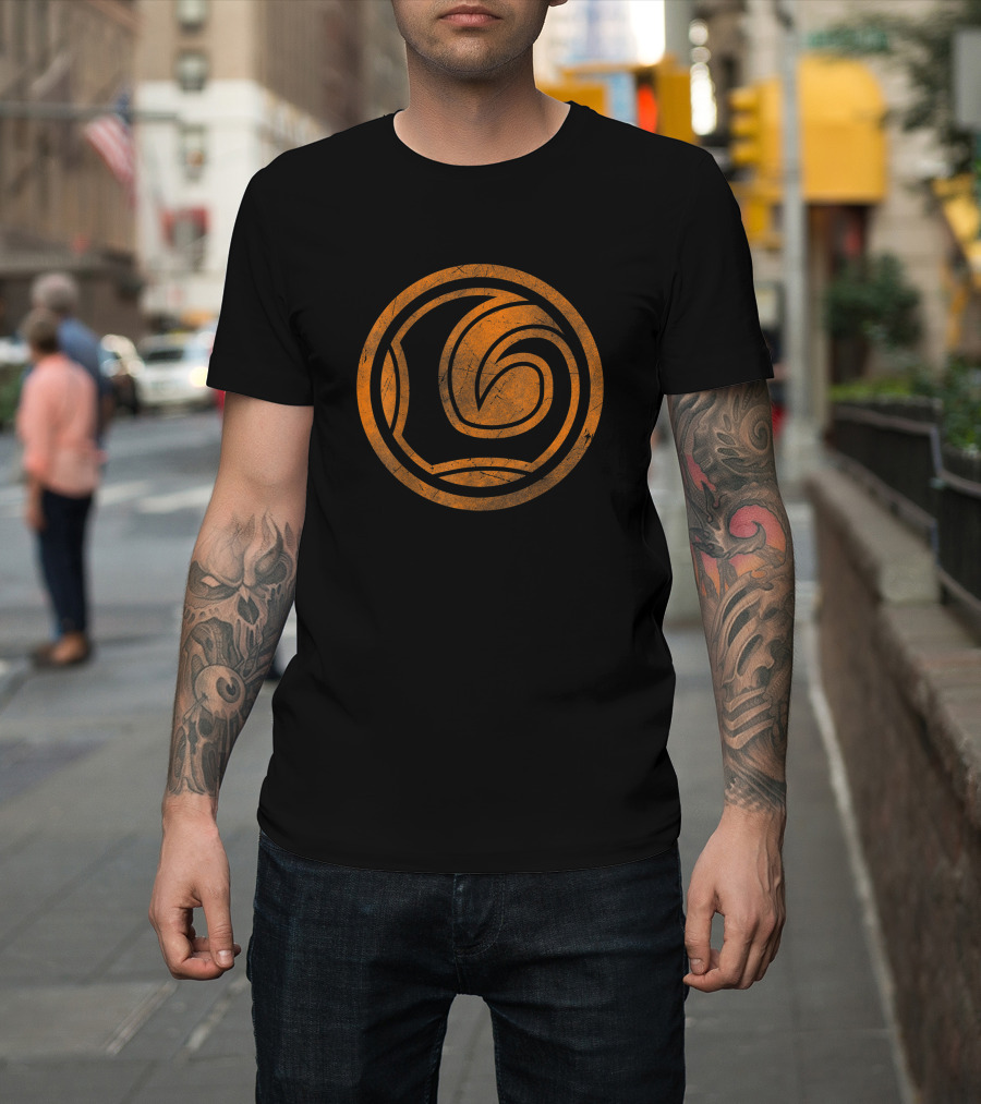 Marvel Loki Orange Tonal Spiral Emblem T-Shirt