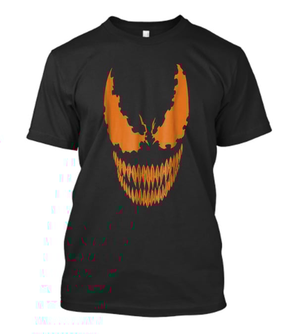 Marvel Venom Orange Face Iconic Symbiote Grin T-Shirt