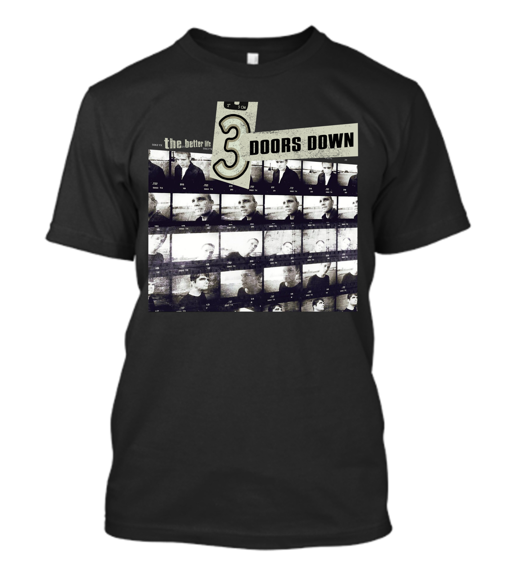 3 Doors Down The Better Life Album Cover Black And White Photographic Collage T-Shirt