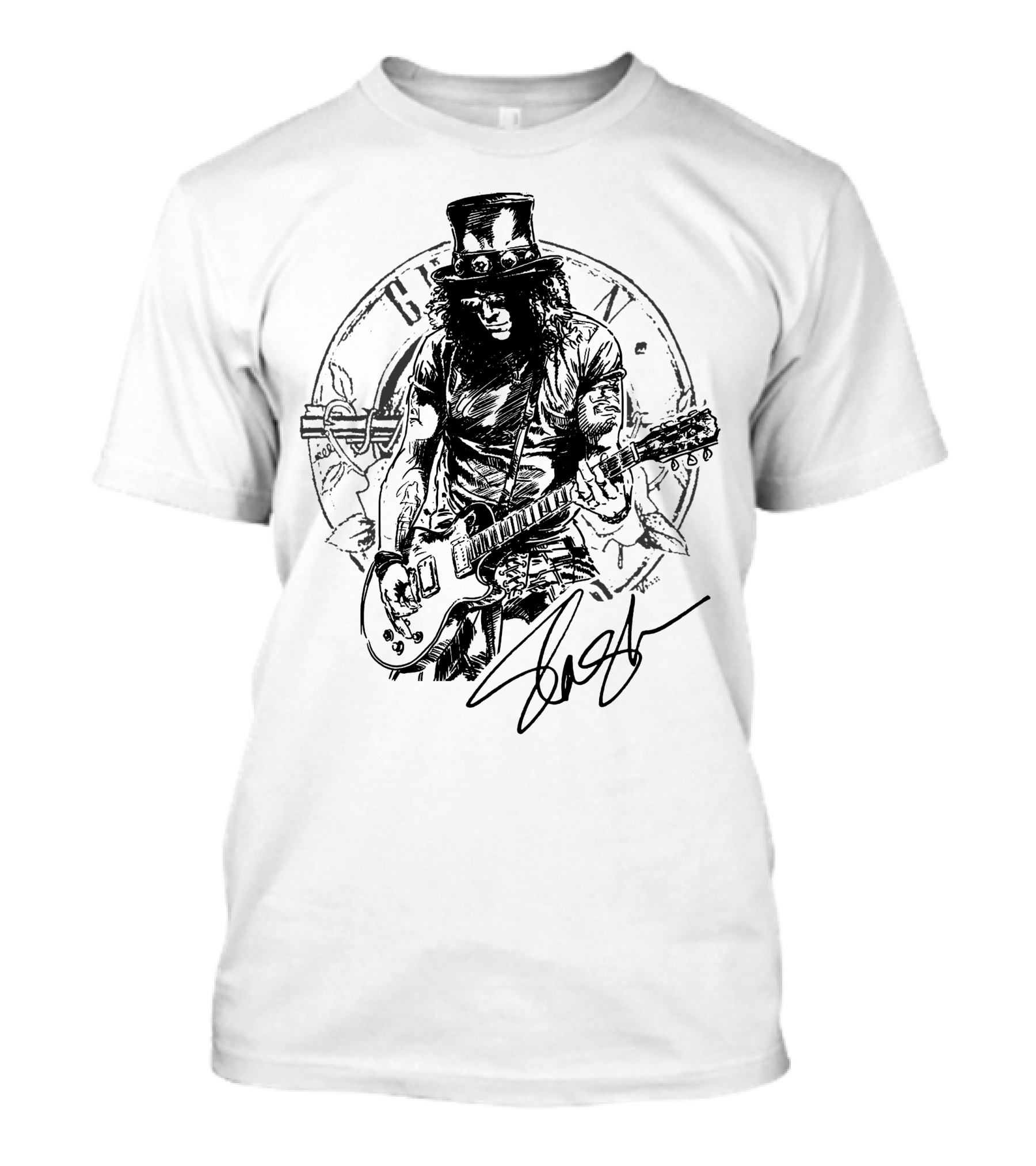 Slash Guns N' Roses Vintage Style Drawing T-Shirt