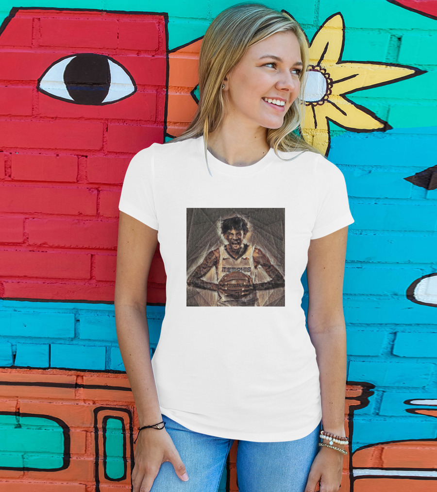 Ja Morant Memphis Basketball Oil Painting T-Shirt