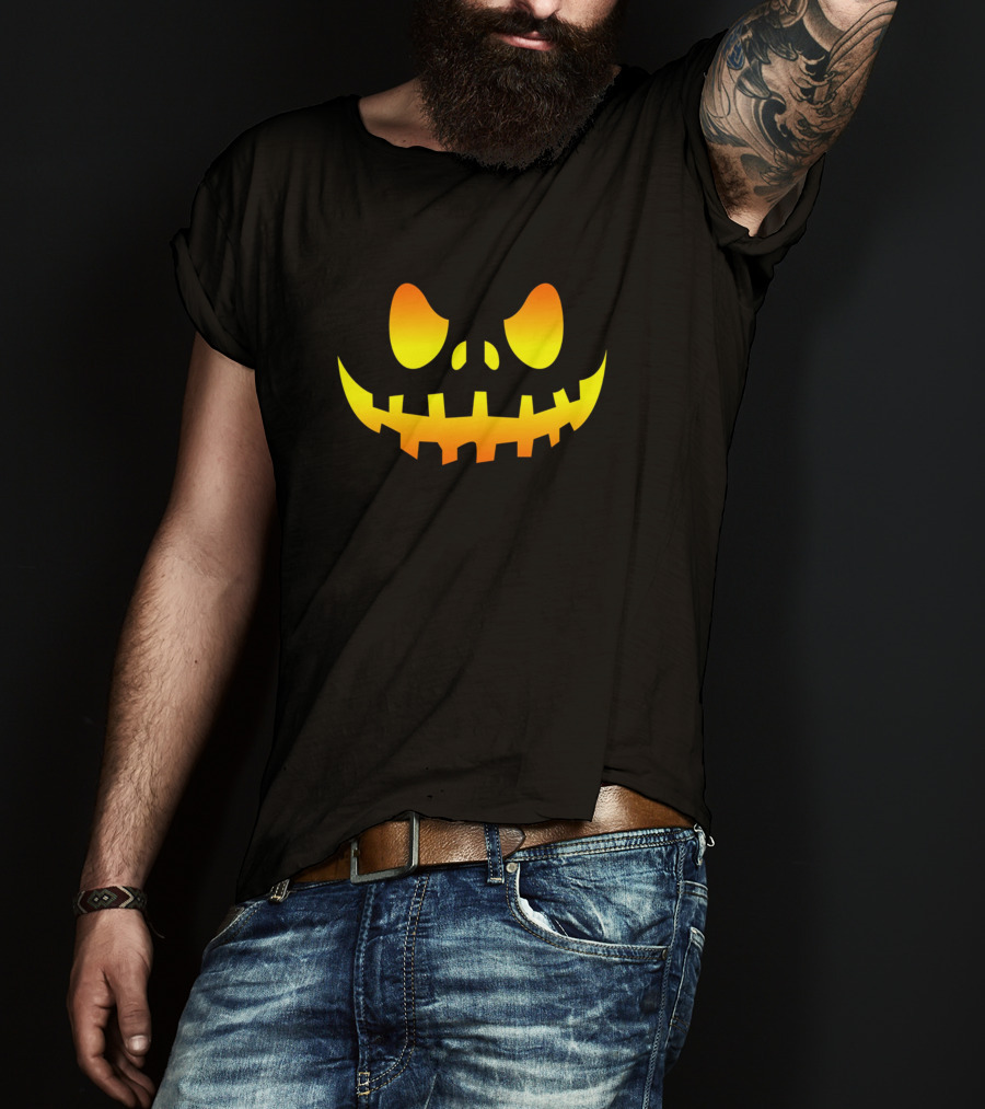 Halloween Funny Pumpkin Face Jack T-Shirt