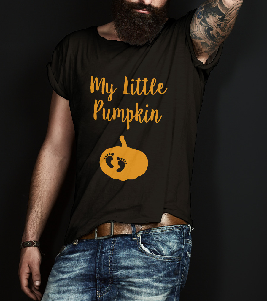 My Little Pumpkin Baby Footprints T-Shirt