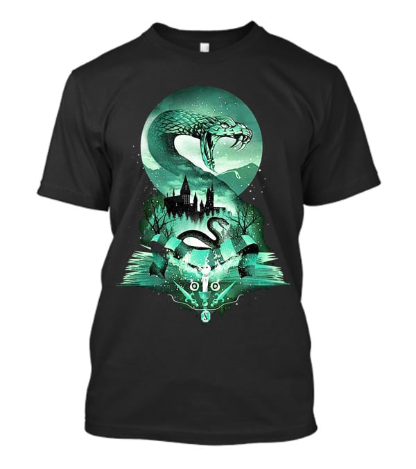 Snakes Hogwarts Slytherin Moon Magic T-Shirt