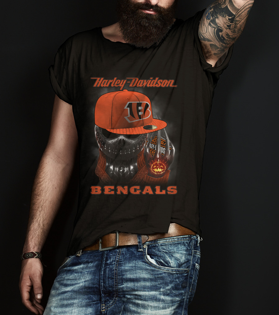 Harley Davidson Bengals Cincinnati Hd Jack T-Shirt