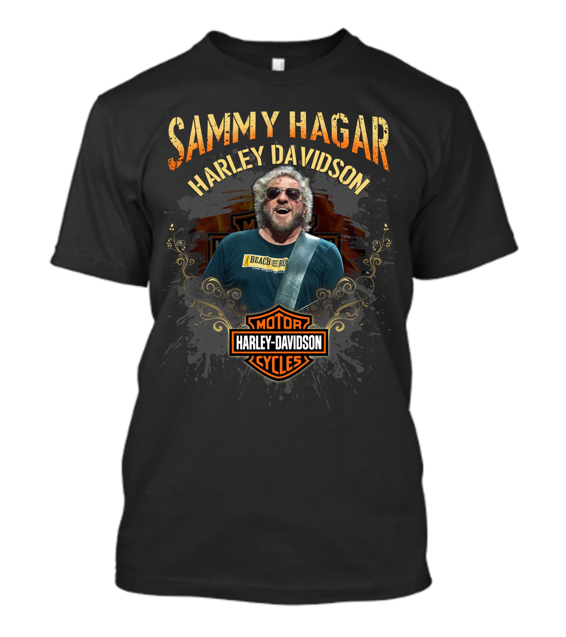 Sammy Hagar Harley Davidson Motor Cycles Beach Bar T-Shirt