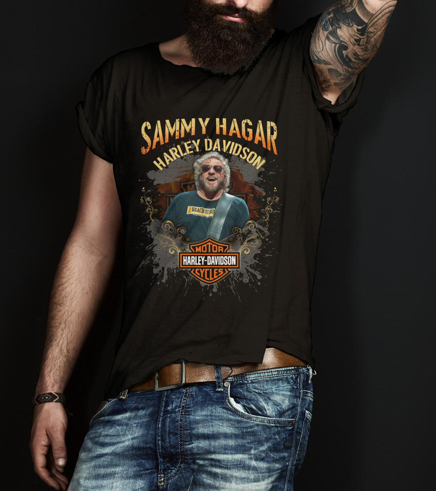 Sammy Hagar Harley Davidson Motor Cycles Beach Bar T-Shirt