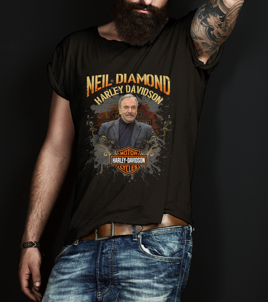 Neil Diamond Harley Davidson Motor Cycles T-Shirt