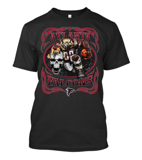 Atlanta Falcons Fierce Football Eagle With Skull T-Shirt