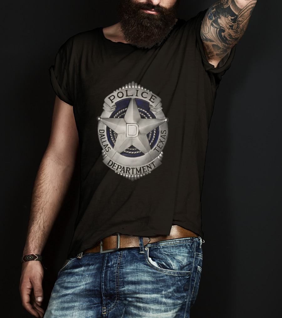 Dallas Police Department Texas Badge Emblem T-Shirt