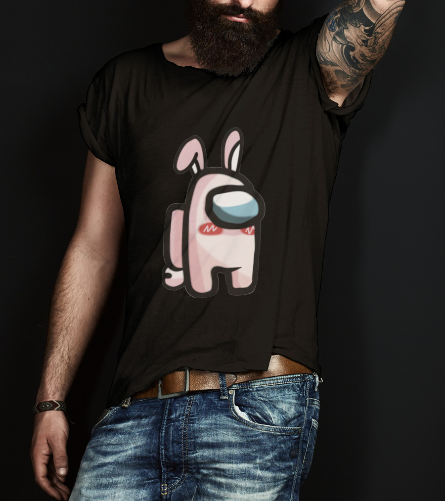 Among Us Bunny Costume Blush Fanart T-Shirt