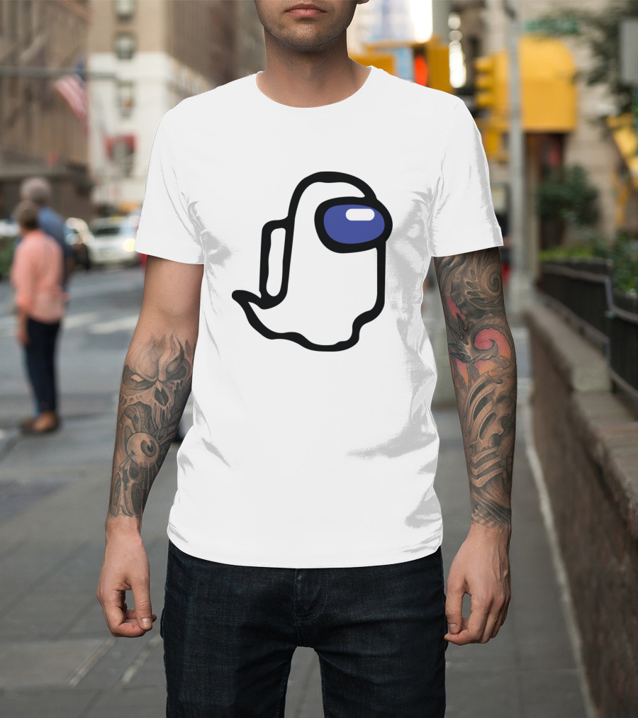 Among Us Ghost Character Minimalist T-Shirt